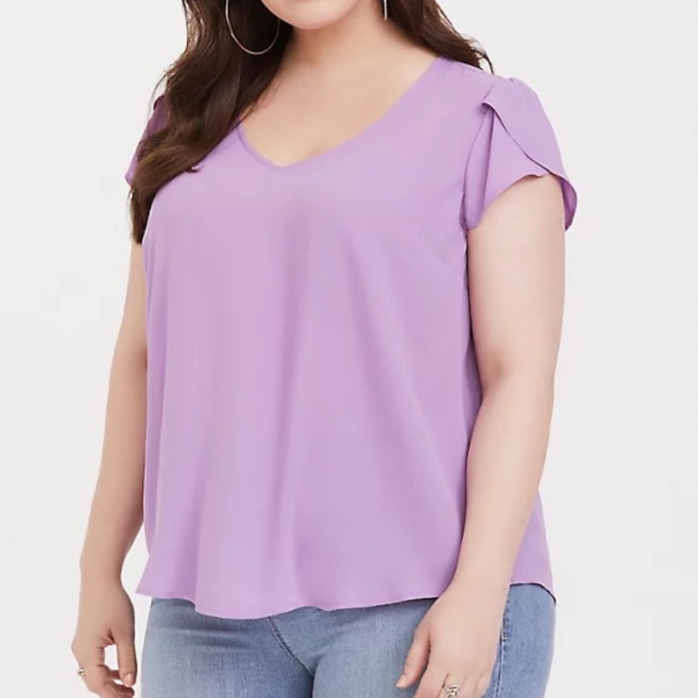 TORRID 2X LAVENDER BLOUSE OBO